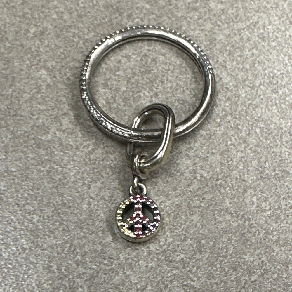 Pandora Silver Ring with Peace Charm